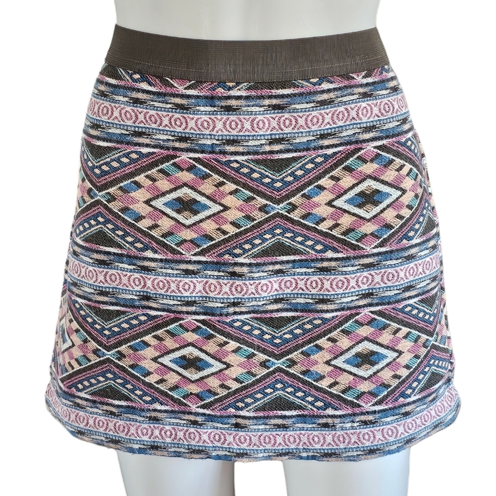 American Eagle Multicolored Aztec Mini Skirt Size… - image 2